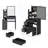 Compact And Stylish Bedside Cabinet Set With Extra Large Mirror And Abundant Storage-1075512596