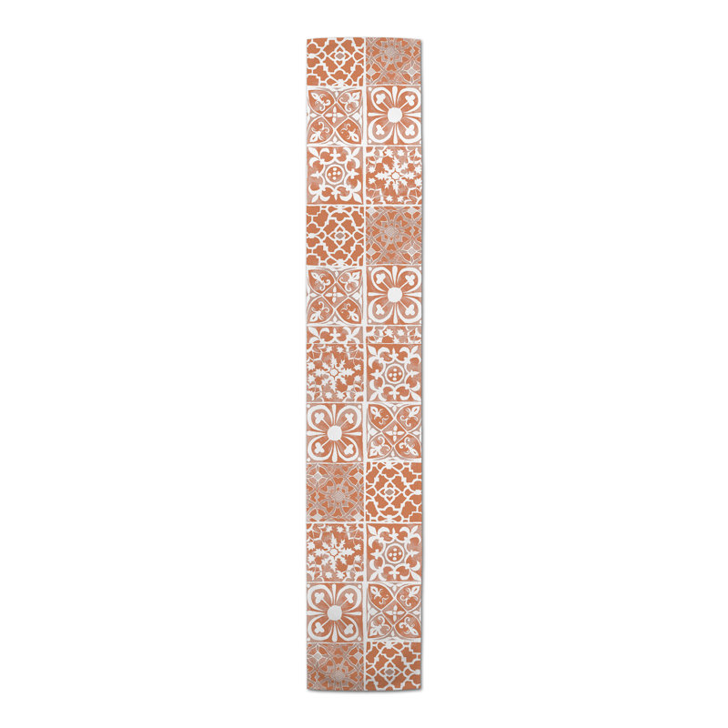 Amiina Rectangle Striped Polyester Table Runner, 90" x 16"