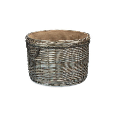 Wicker Storage Basket with Lining