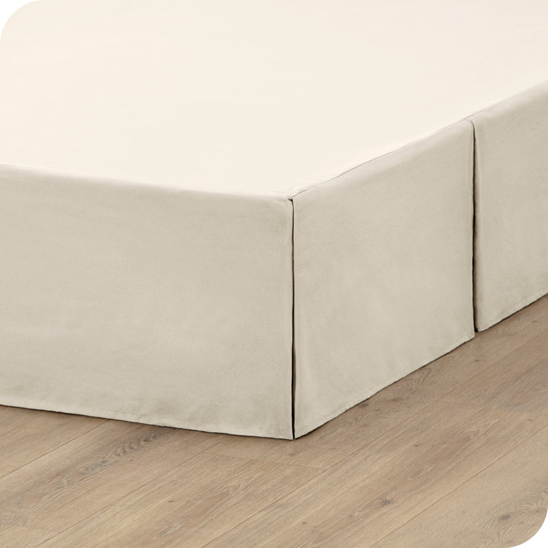 Tailored 15" Pleated Bed Skirt, Twin, Sand
