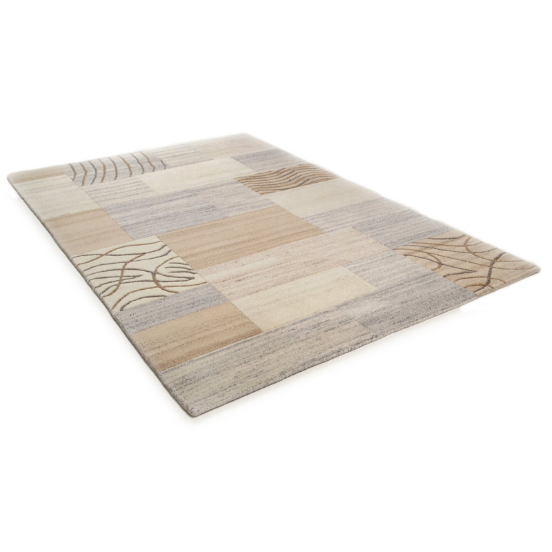 Pires Geometric Wool Hand Woven Area Rug, Rectangle 190 x 290cm