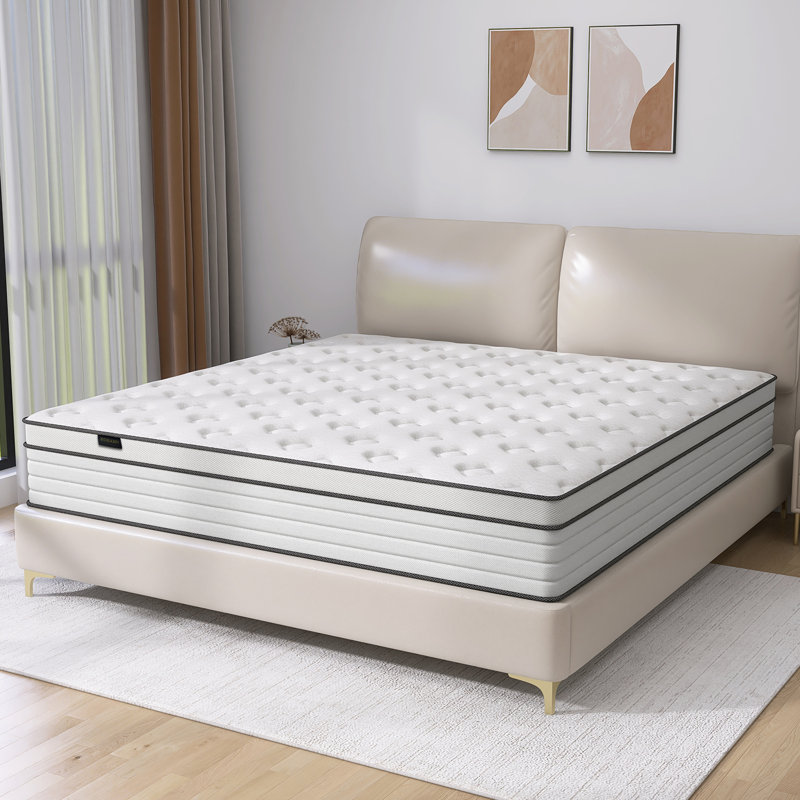 Medium Pocket Spring Mattress Hybrid Mattress, Queen, 14"
