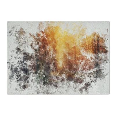 Tempered Glass Forest at Sunset Chopping Board