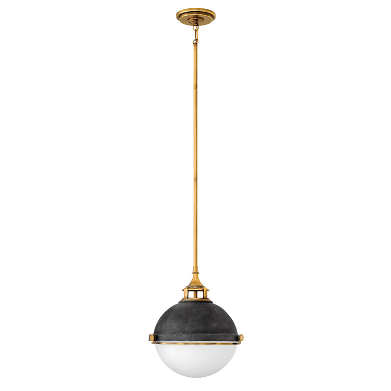 Kyoto 2-Light Chandelier, Zinc vieilli, H 14,5 po x l 13,5 po x P 13,5 po