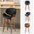 26" Swivel Counter Stool (Set Of 4), Mid-Century Modern Bar Stools With Faux Leather Upholstered And Electroplated Footrest-1785498626-1785498636