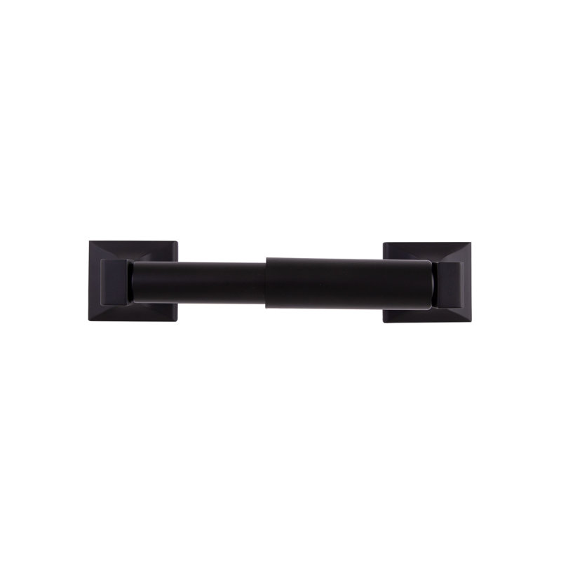 Porte-papier hygiénique mural Lorinda, Noir mat