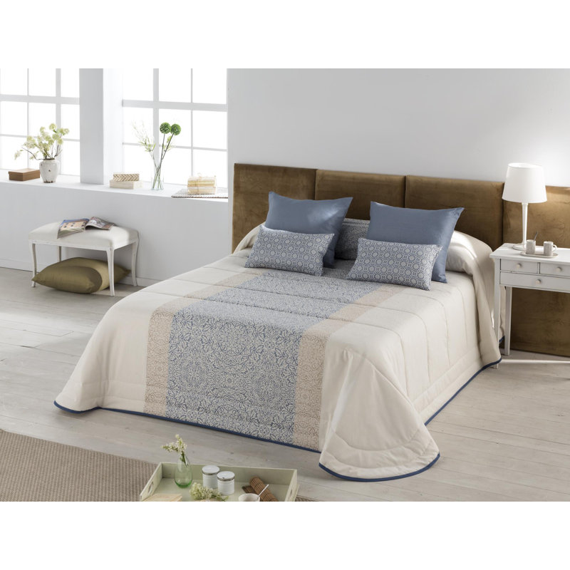 Damask Bedding, Blue, 270cm W x 270cm L