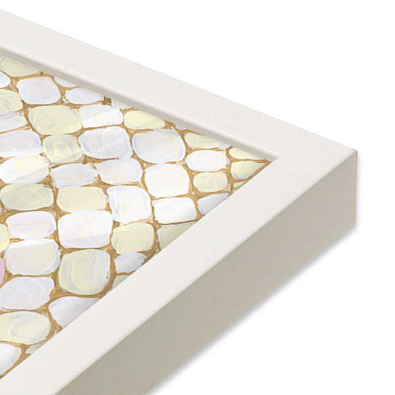 Ailes de mosaïque, ensemble de 2 impressions, 12 po x 12 po, Impression encadrée, Blanc opaque