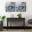 Blue & White Abstract Wall Art for Bedroom & Living Room, Luxury Wall Mounted Canvas Painting-94834056