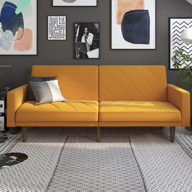 Kermit 3 Seater Linen Sleeper, Mustard
