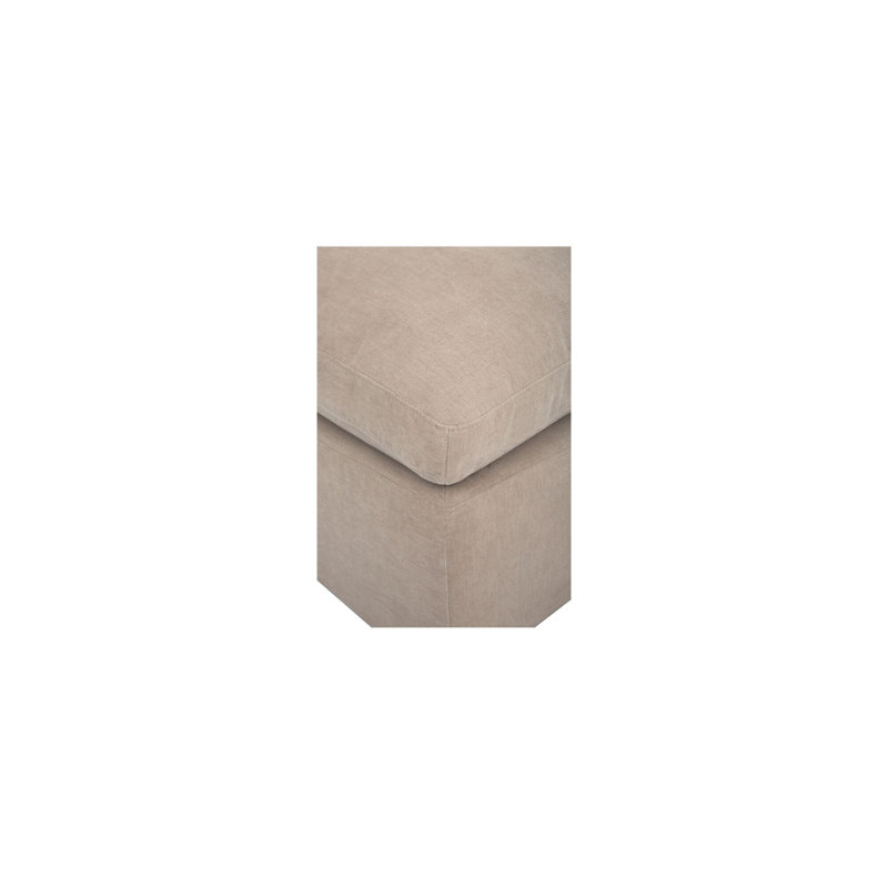 Cates Ottoman Dark Green, Beige