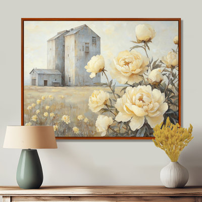 Donberg Farm Peonies By The Grain Silo I - Peonies Wall Art