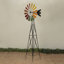 91.7-Inch Metal Garden Windmill – Towering Multi-Color Kinetic Yard Sculpture with Multi-Directional Tail