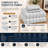 RUVANTI 100% Cotton Flannel Sheets Twin Size 16 inch Deep Pocket, 3 PCs Set, Ocean Stripe-137575560-137575555