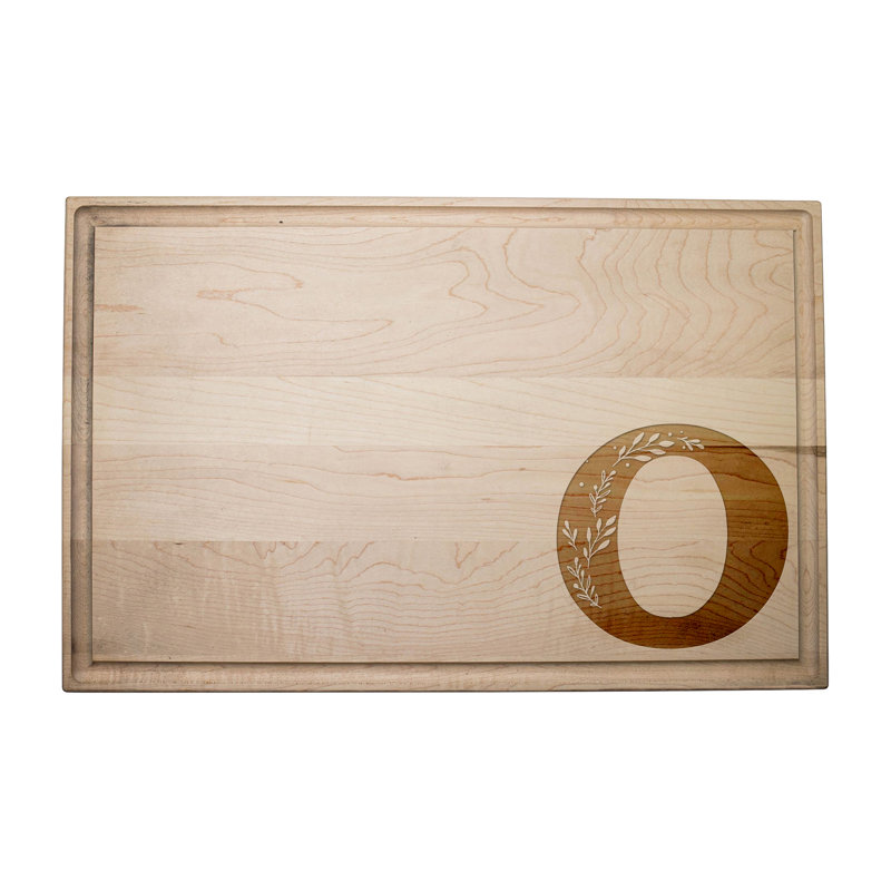 Floral Monogram - O Cutting Board