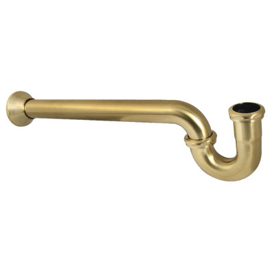 Kingston Brass 1-1/2 Inch Decor P-Trap with High Box Flange, 19 Inch Length, 18 Gauge