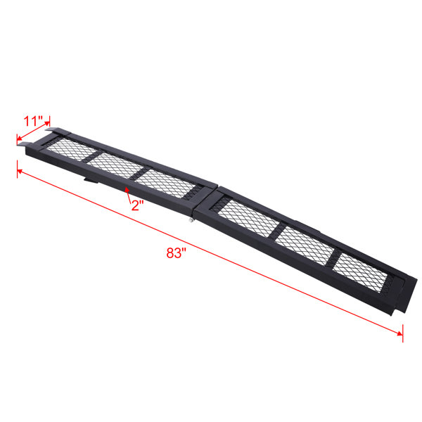 iYofe Steel Loading Ramp, Folding ATV Ramp With Safety Straps, Portable ...
