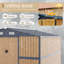Remise de rangement extérieure en métal 10 x 12 pi avec portes verrouillables, 2 fenêtres, bouches d'aération et toit incliné