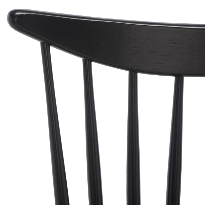 18.11'' H Leather Upholstered Armchair, Black