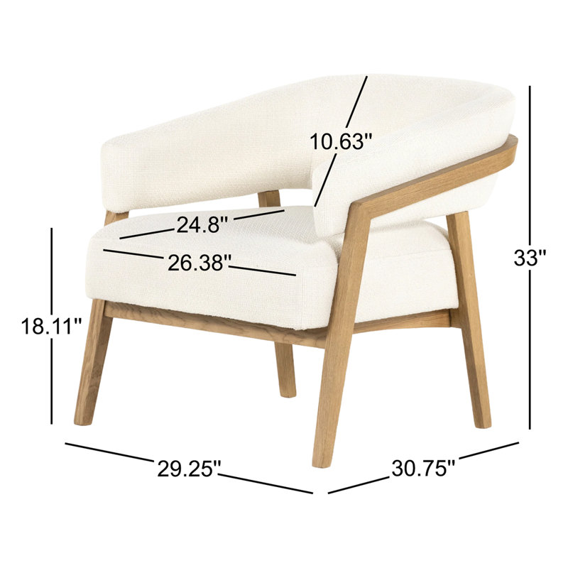 Dexter Barrel Chair, Gibson White