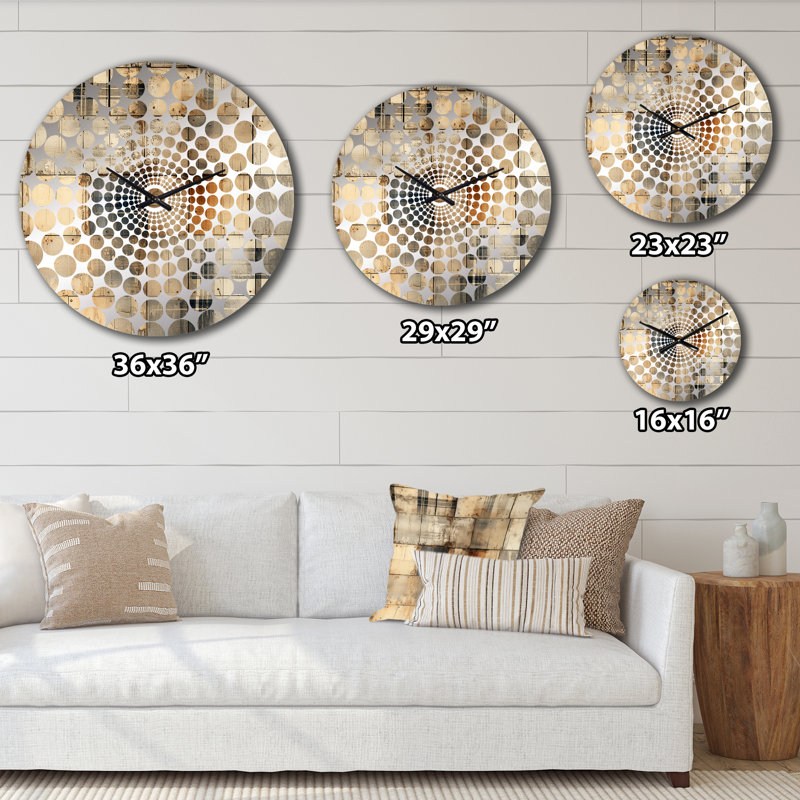 Horloge murale beige rustique, Très grand