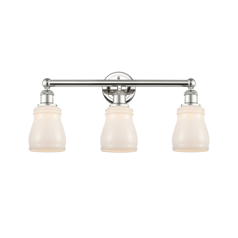 Mccarver 3 - Light Dimmable Vanity Light, White, Polished Nickel