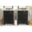 Ensemble de meuble-lavabo 48 po avec lavabos doubles (séparés), lavabos doubles en céramique, tablette de rangement et portes à fermeture en douceur 48 po