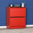 Modern Red Shoe Cabinet, 28.7 x 33.1 x 10.2 Inches | 100% Melamine Coated Particle Board, Thickness: 0.6 Inches | Stylish Storage Solution for Entryway & Hallway, Durable & Chic Design-12973080