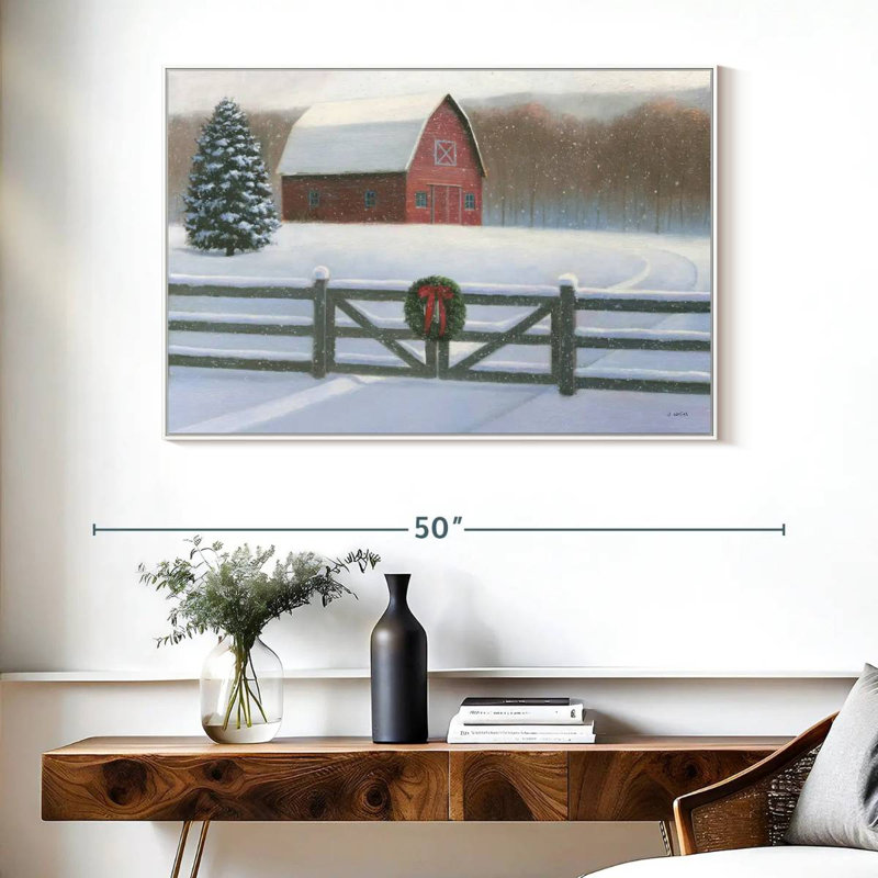Affinité de Noël VI, Cadre flottant blanc, 40 po x 27 po