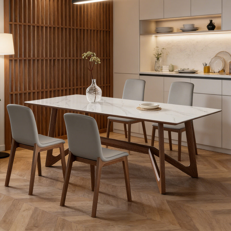 Table de salle à manger simple et moderne, H 29,53 po x L 62,99 po x l 31,5 po