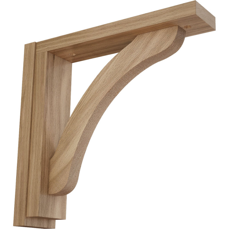 Support en bois Reece, Chêne rouge, 10.25" H x 2.5" W x 10.75" D