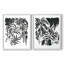 Encre Jungle I - impression encadrée de qualité supérieure - prête à être accrochée - aucun clou requis - aucun clou requis-1086167566-1086167573