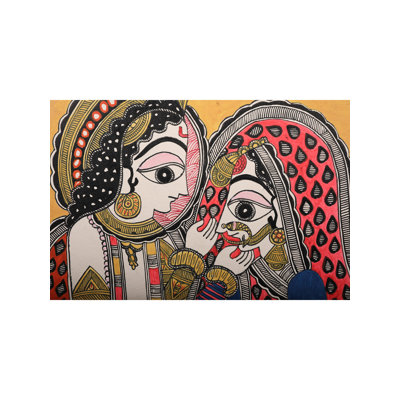 Radha Krishna, amour divin | Papier fait à la main | Par Ajay Kumar Jha