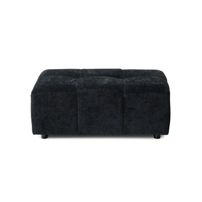 Kay Crumley Upholstered Modern Linen Fabric Ottoman by Latitude Run