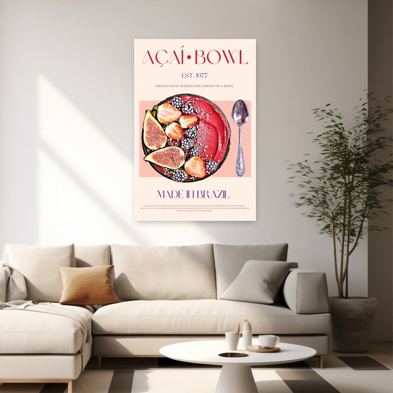 «Vibrant Aasaas Fruit Bowl», art mural vibrant, H 60 po x l 40 po