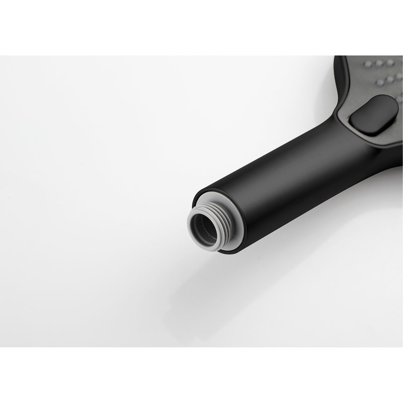 Douche à main avec barre coulissante de 28 pouces et boyau de 59 pouces, teinte noire matte, composé en acier inoxydable, glissière réglable pour un plaisir personnalisé, performance puissante du jet d'eau, sortie de nettoyage des buses