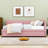 Linen Upholstered Daybed with Twin Trundle-764516440-764516455