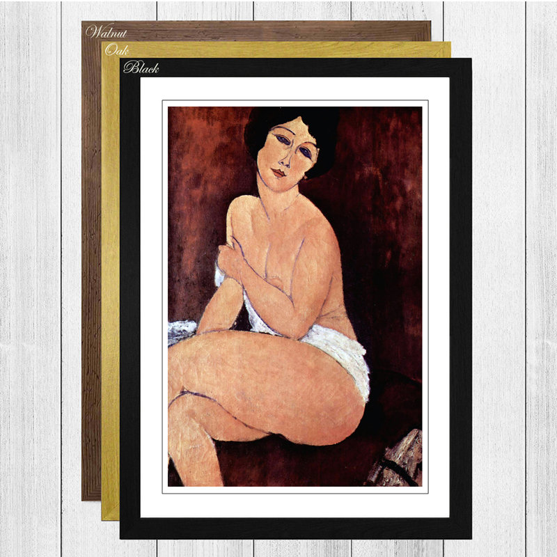 Amedeo Modigliani - Single Picture Frame Painting, Black