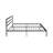Queen Size Metal Bed Frame with Headboard - Modern Charcoal Grey Steel Platform Base, No Box Spring Needed