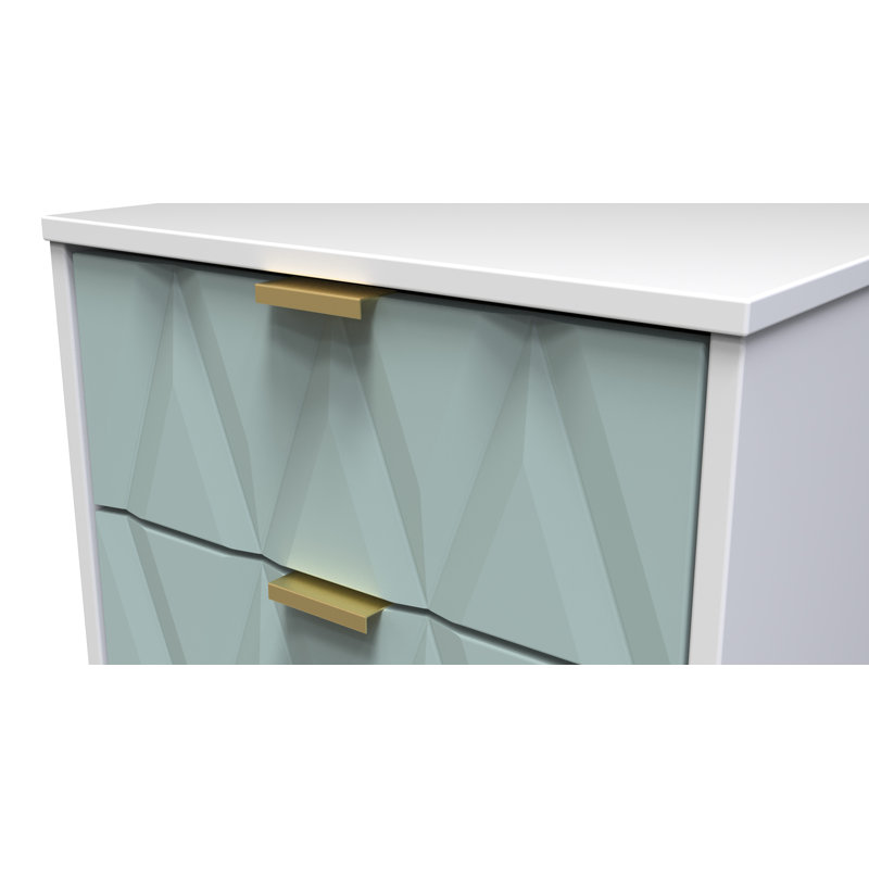 Baturhan 2 Drawer Bedside Cabinet (Ready Assembled), Duck/White
