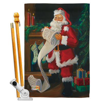 Double Sided 40'' H x 28'' W Polyester Christmas Flag Set