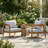 Ugarte Modern Minimalist Acacia Wood Outdoor Lounge Chair with Cushions-124984932