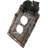 Ebros  Set Of 2 Novelty Woodland Rustic Forest Black Bear By Rustic Tree Bark Electrical Wall Li