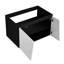 Meuble-lavabo 32 po, aspect à fermeture en douceur, attrait tendance, fixation murale blanche et noire, décor moderne, + couleur