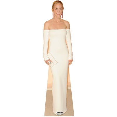 SC2630 Emily Blunt - robe blanche découpée en carton debout