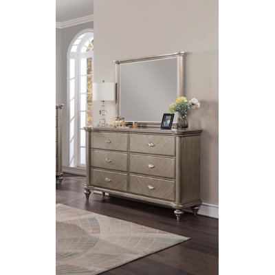 Commode avec tiroirs à miroir