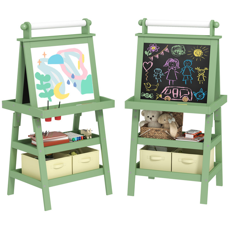 Laub Isabelle & Max Adjustable Manufactured Wood Board Easel, Green