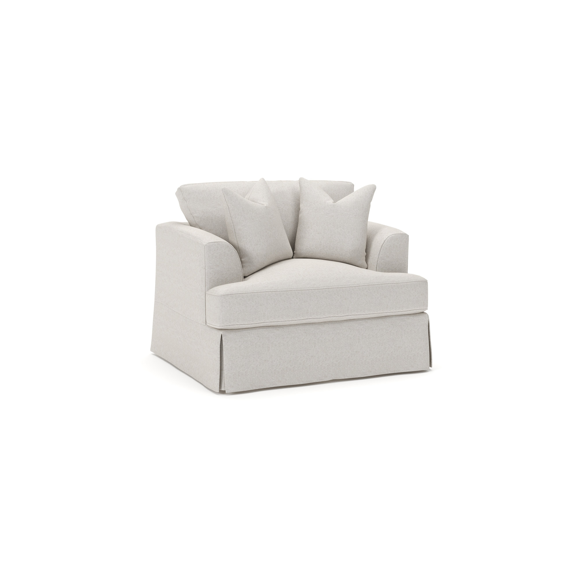 Lucia Upholstered Armchair, Macarena Light Gray Canvas
