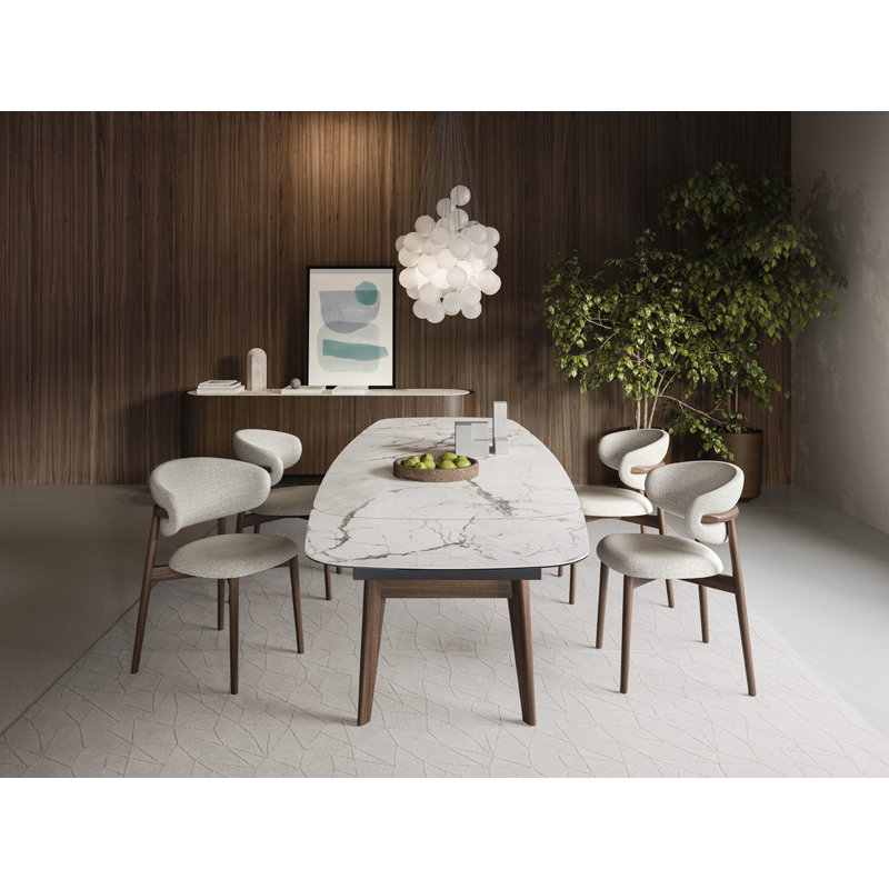 Oleandro Upholstered Chair with Metal Base, Cognac, Matt Black