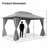 Yardgrace 13'x10' Soft-top Double-Roofed Steel Patio Gazebo-122260786